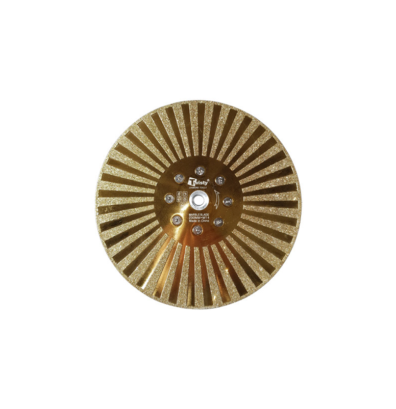 Twisty Electroplated Double-Faced Blade + Flange