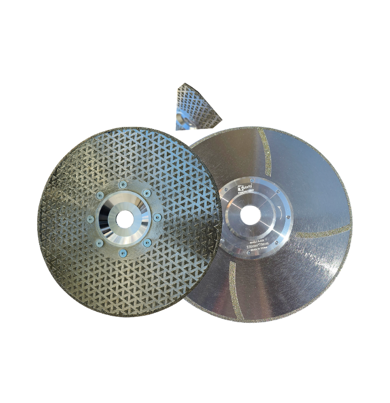 Twisty Electroplated Triangular Diamond Blade + Flange